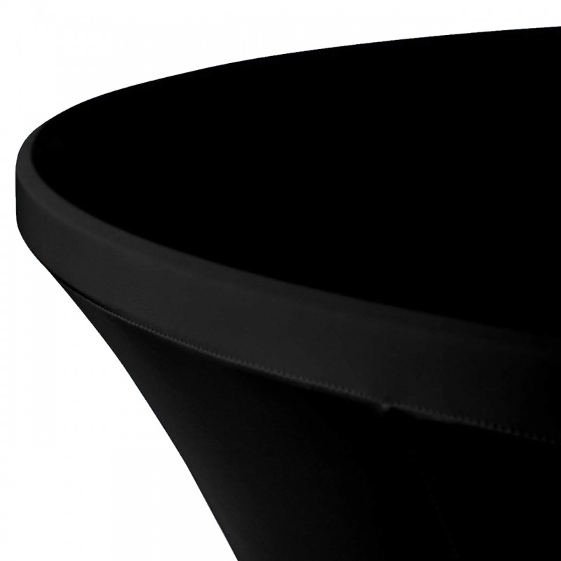 Stretch Spandex 6 ft Round Table Cover Black 