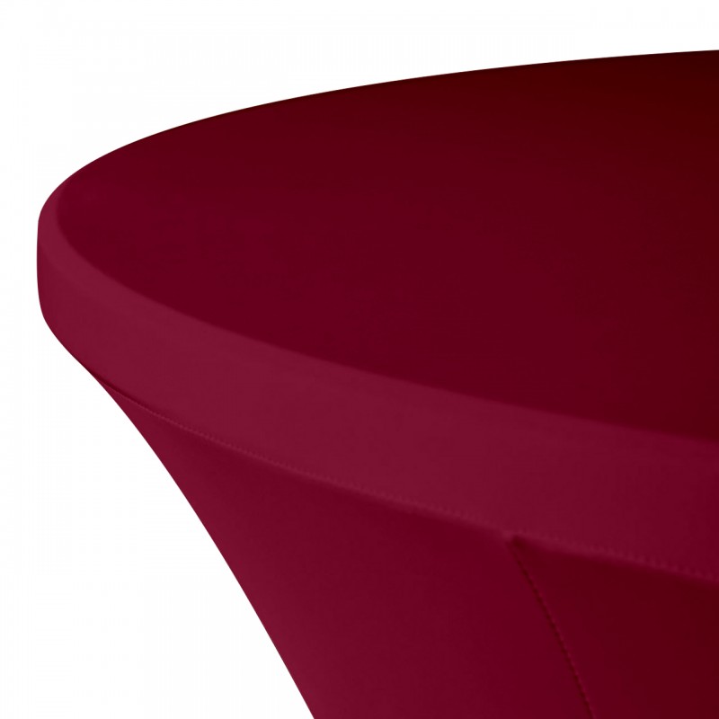 Stretch Spandex 5 ft Round Table Cover Burgundy 