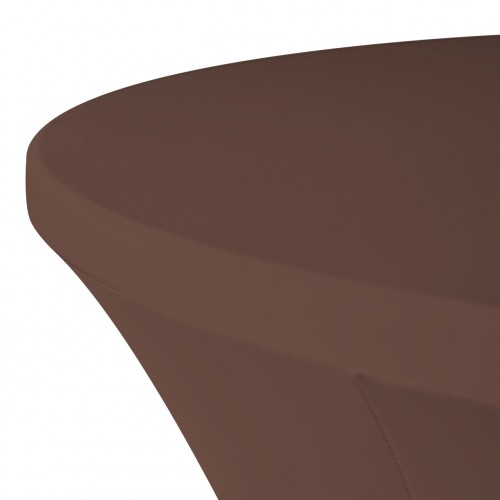 Stretch Spandex 6 ft Round Table Cover Chocolate 