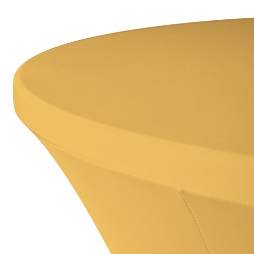 Stretch Spandex 5 ft Round Table Cover Gold