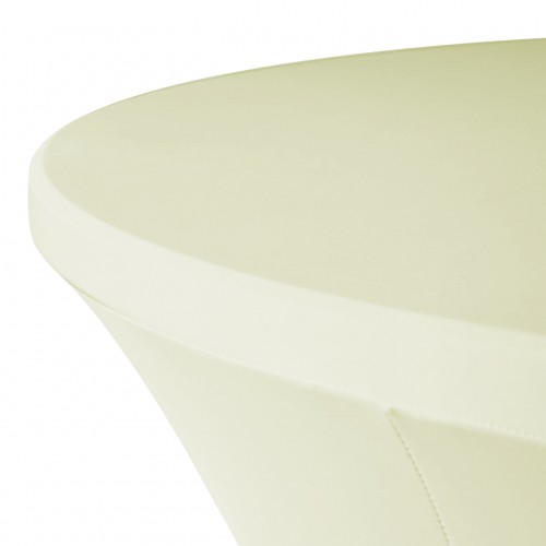 Stretch Spandex 5 ft Round Table Cover Ivory