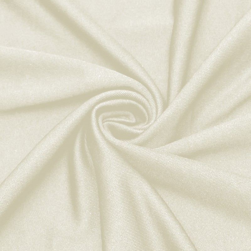 Stretch Spandex 5 ft Round Table Cover Ivory 