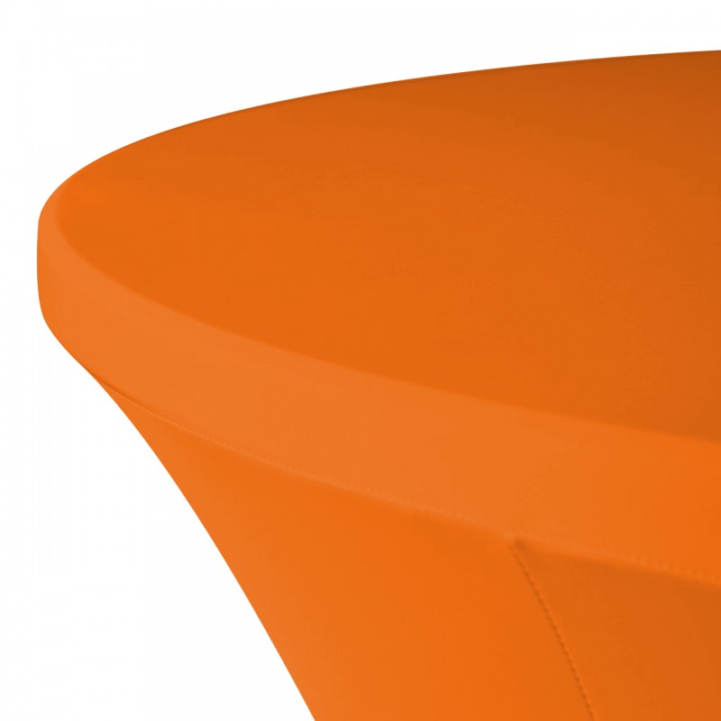 Stretch Spandex 6 ft Round Table Cover Orange 