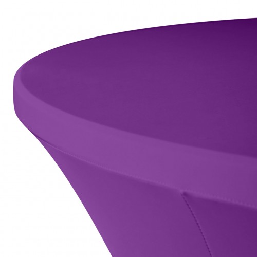 Stretch Spandex 5 ft Round Table Cover Purple