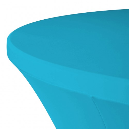 Stretch Spandex 6 ft Round Table Cover Turquoise 