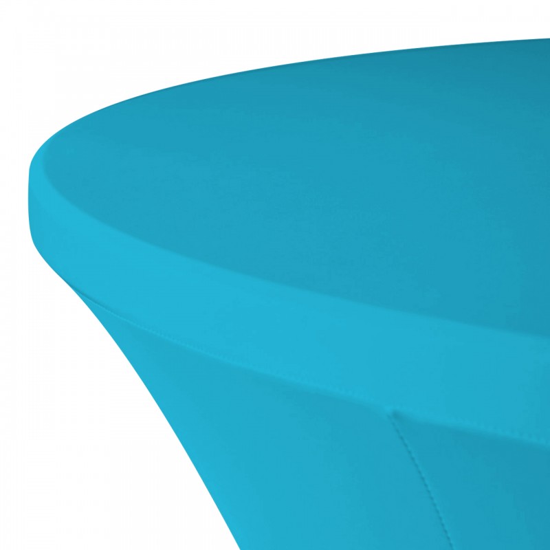 Stretch Spandex 5 ft Round Table Cover Turquoise 