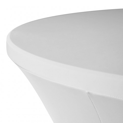 Stretch Spandex 6 ft Round Table Cover White