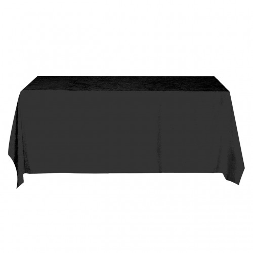 90 x 132 Inch Rectangular Royal Velvet Tablecloth Black