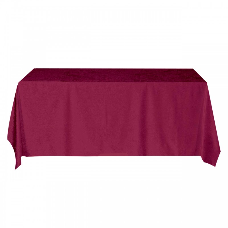 90 x 132 Inch Rectangular Royal Velvet Tablecloth Burgundy 