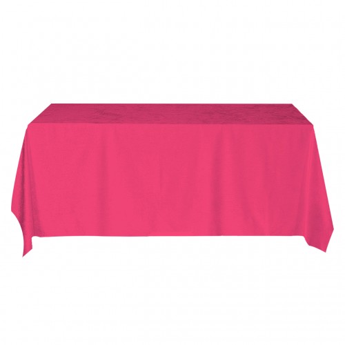 90 x 132 Inch Rectangular Royal Velvet Tablecloth Fuchsia