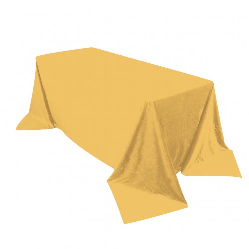 90 x 132 Inch Rectangular Royal Velvet Tablecloth Gold