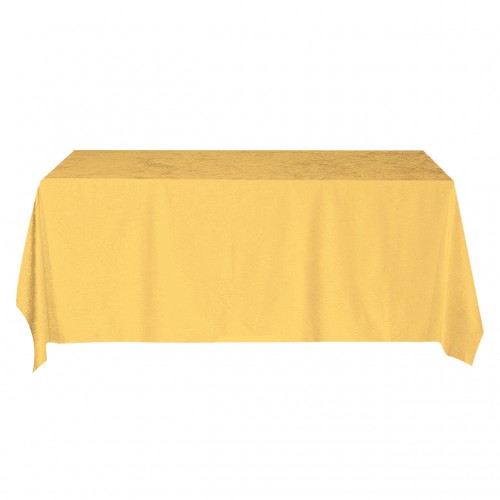 90 x 132 Inch Rectangular Royal Velvet Tablecloth Gold 