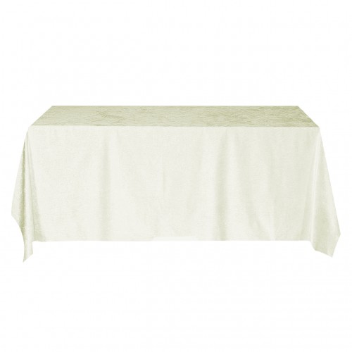 90 x 156 Inch Rectangular Royal Velvet Tablecloth Ivory 