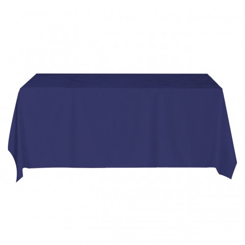 90 x 132 Inch Rectangular Royal Velvet Tablecloth Navy Blue