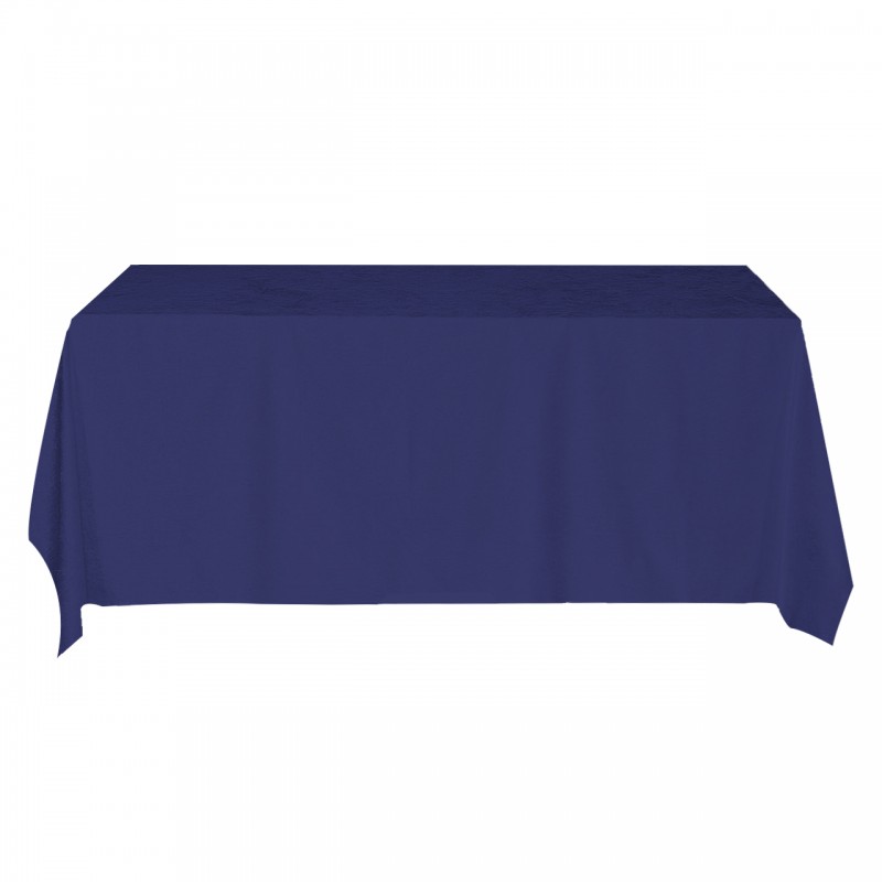 90 x 132 Inch Rectangular Royal Velvet Tablecloth Navy Blue 