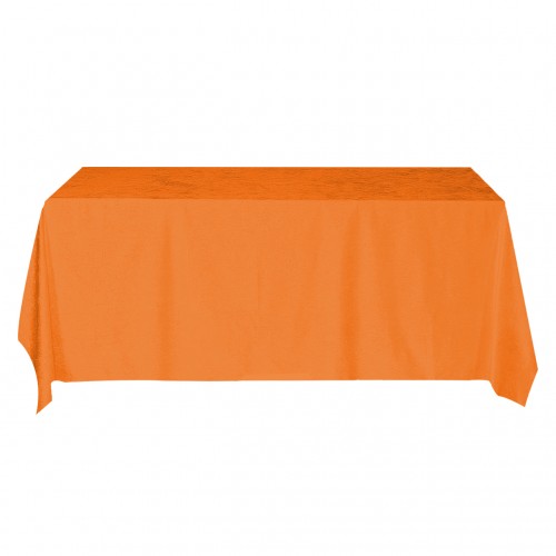 90 x 132 Inch Rectangular Royal Velvet Tablecloth Orange 