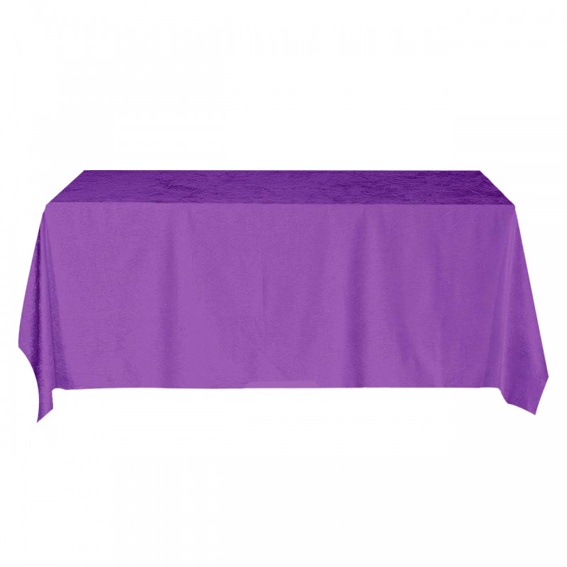 90 x 132 Inch Rectangular Royal Velvet Tablecloth Purple 