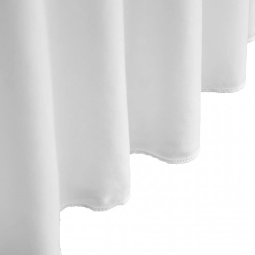 32 inch Highboy Cocktail Round Wavy Draping Stretch Spandex Table Cover White