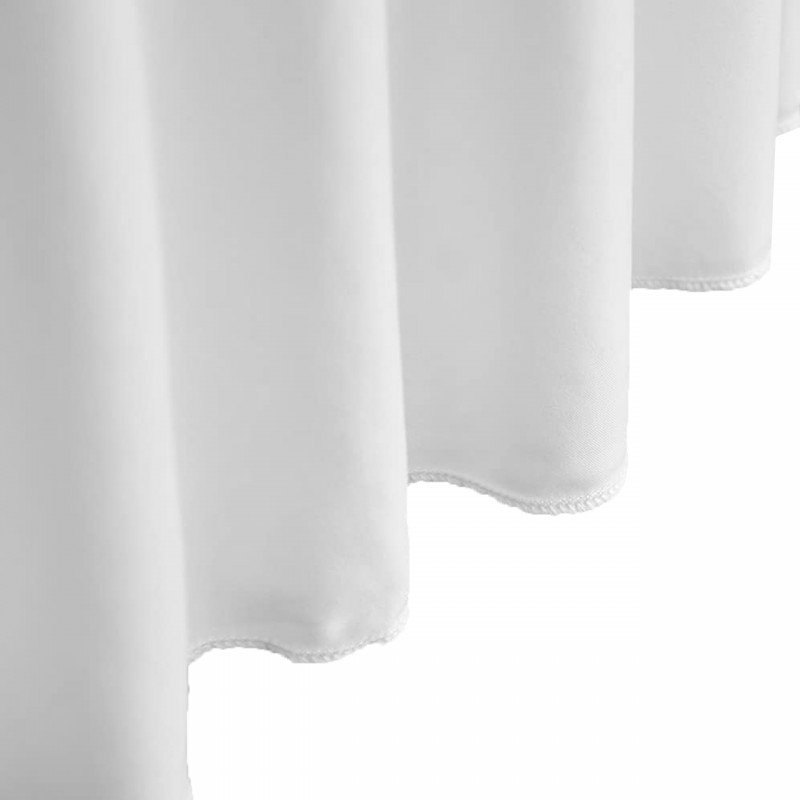 32 inch Highboy Cocktail Round Wavy Draping Stretch Spandex Table Cover White 