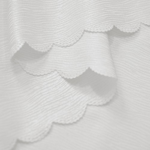 Rectangle Jacquard Tablecloth Straight stripe patterns Table Cloth White