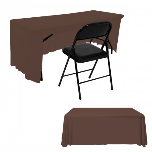 Open Back Table Skirts Chocolate