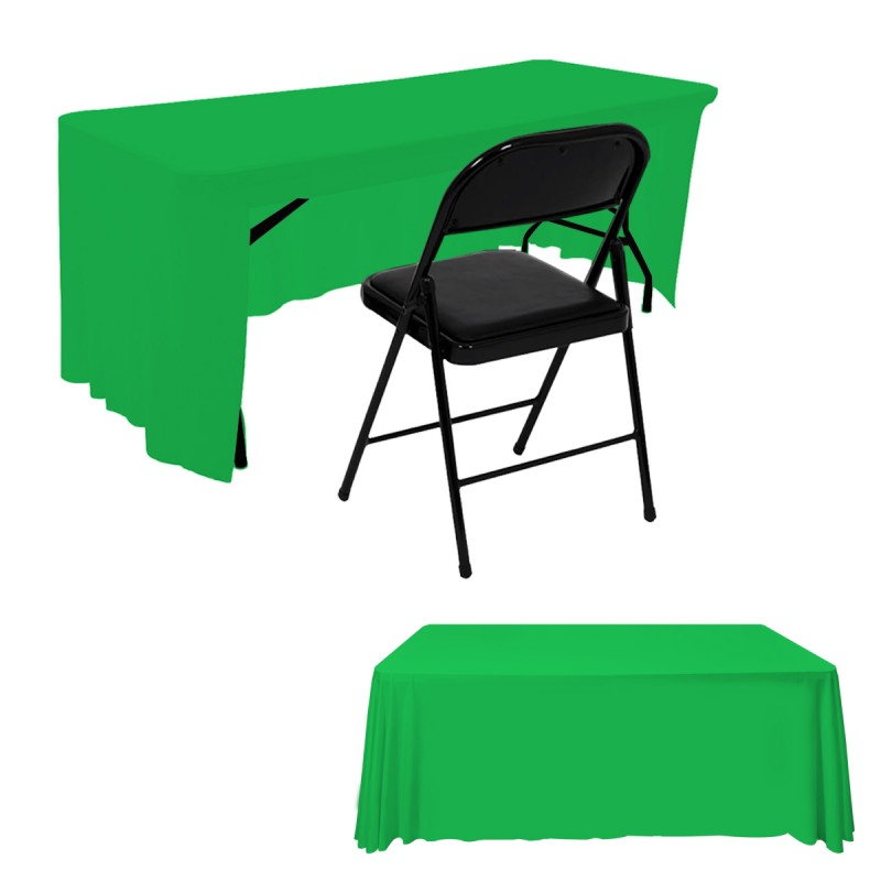 Open Back Table Skirts Emerald