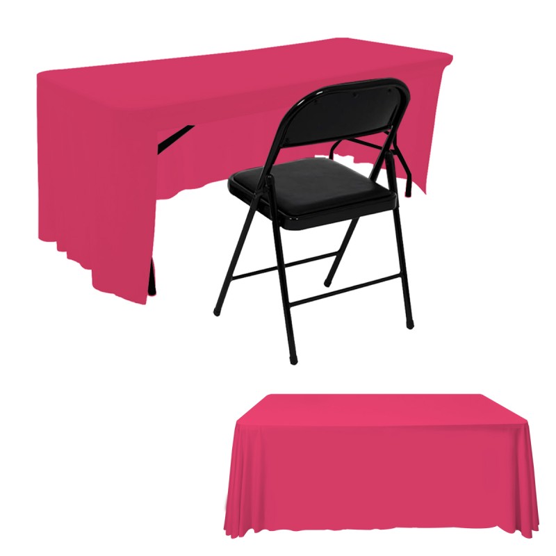 Open Back Table Skirts Fuchsia