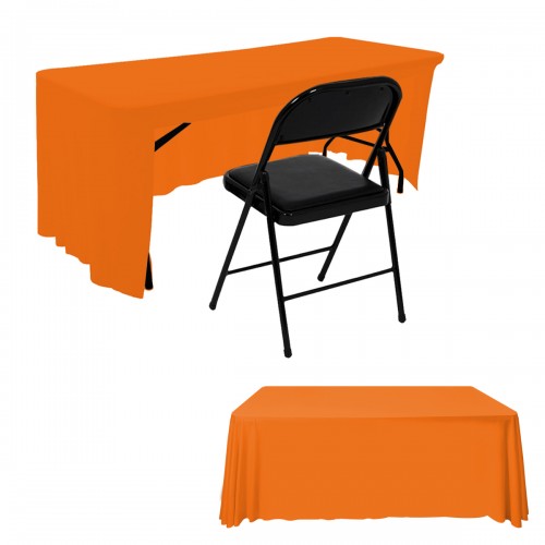 Open Back Table Skirts Orange