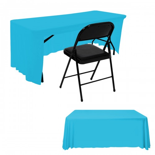 Open Back Table Skirts Turquoise