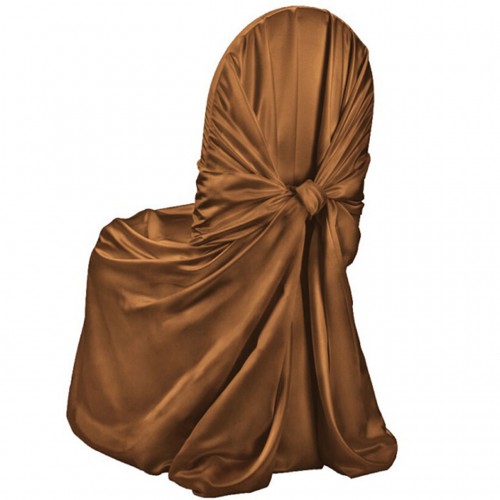 Satin Chair Cover Chocolate