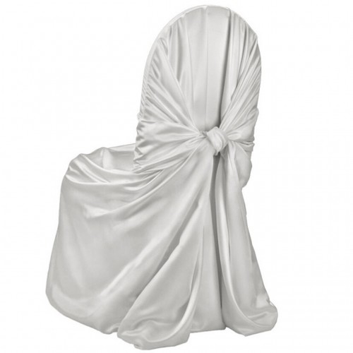 Satin Chair Cover Light Gray