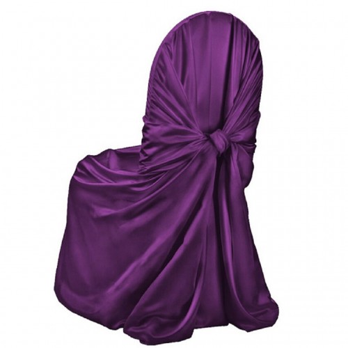 Satin Chair Cover Purple