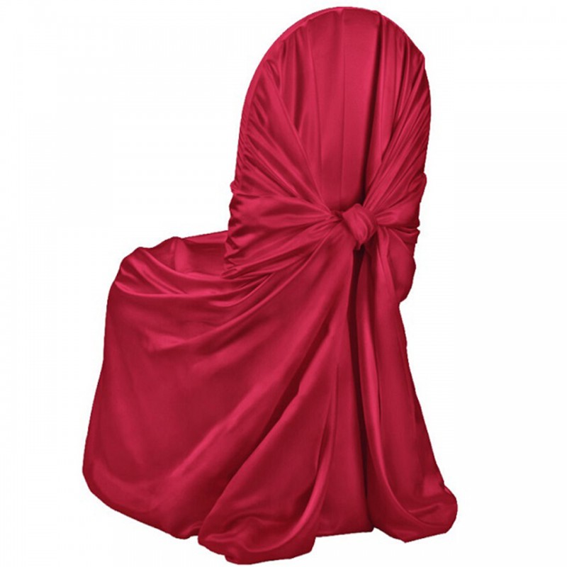 Satin Chair Cover Apple Red