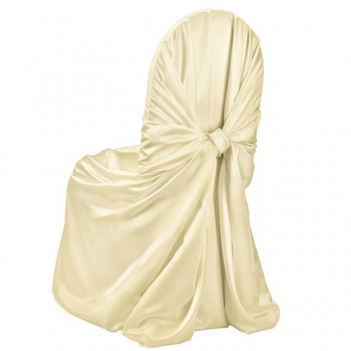 Satin Chair Cover Beige