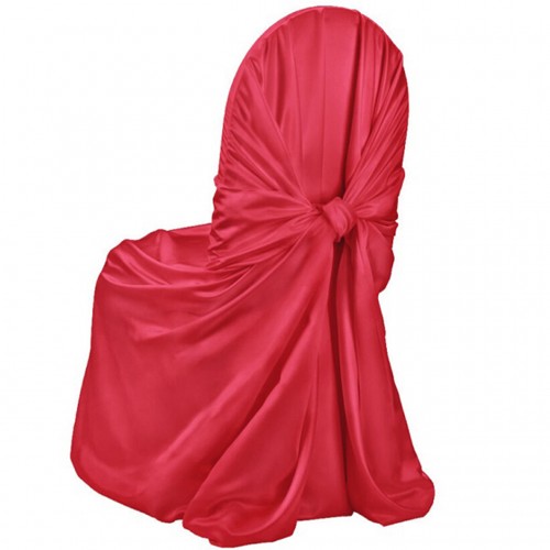 Satin Chair Cover Red