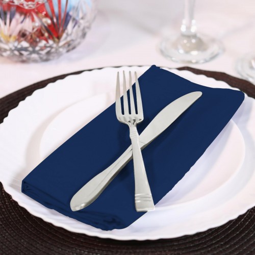 15.75 Inch Polyester Cloth Napkins Navy Blue