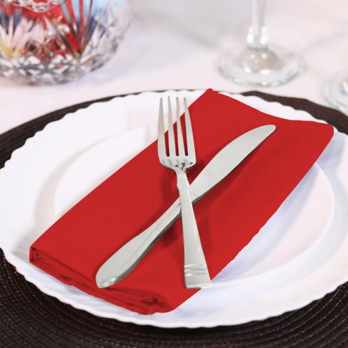 15.75 Inch Polyester Cloth Napkins Red 