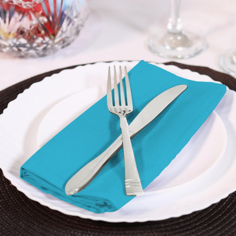 15.75 Inch Polyester Cloth Napkins Turquoise 