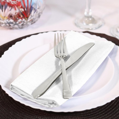 15.75 Inch Polyester Cloth Napkins White