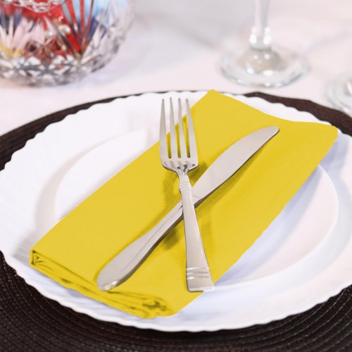 15.75 Inch Polyester Cloth Napkins Yellow 