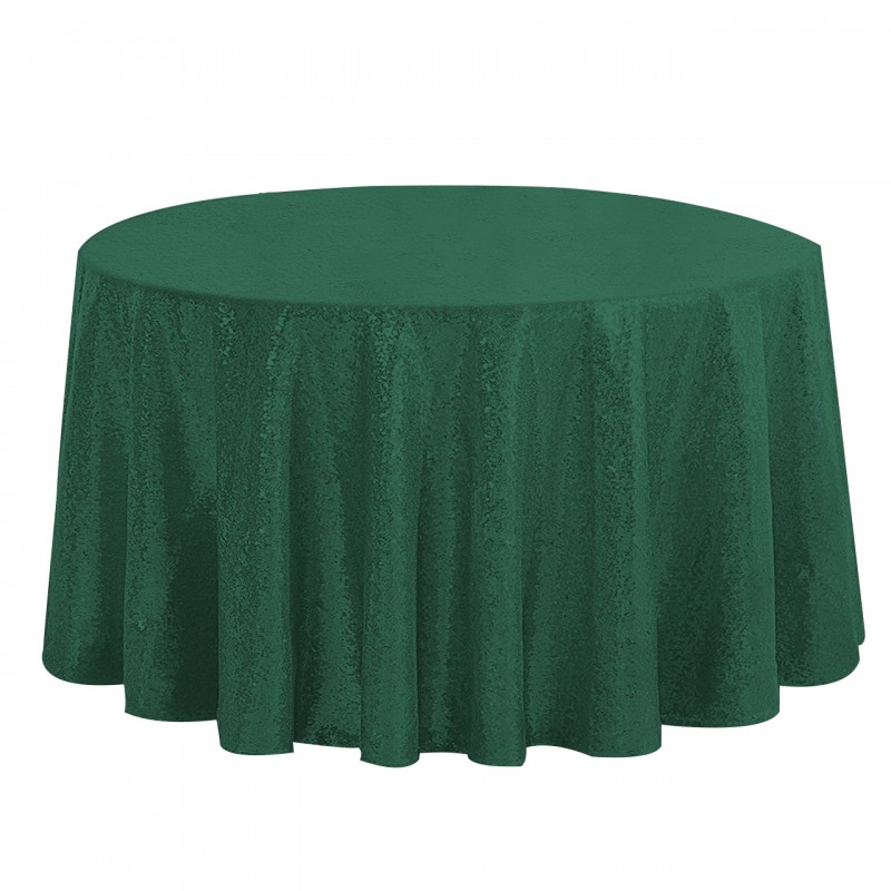 120 Inch Round Glitz Sequin Tablecloth Blackish Green 