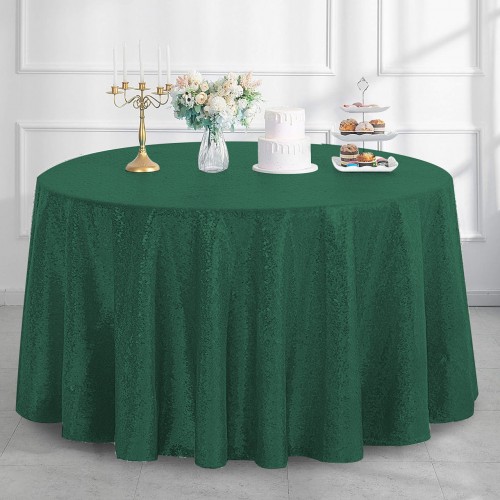 120 Inch Round Glitz Sequin Tablecloth Blackish Green