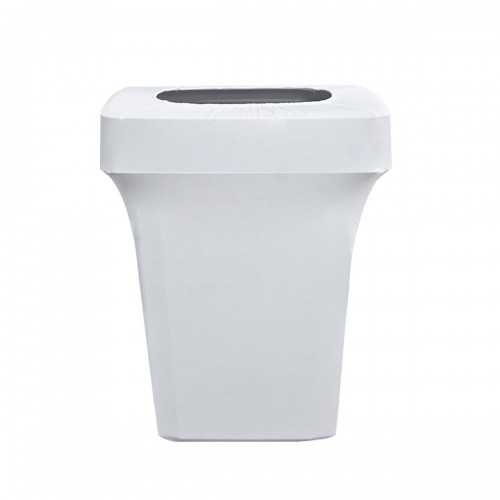 23 Gallon Spandex Slim Jim Narrow Trash Can Cover White