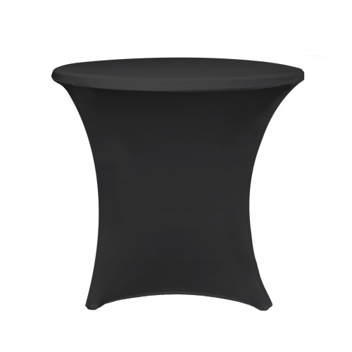 30 x 30 Inch Lowboy Cocktail Round Stretch Spandex Table Cover Black