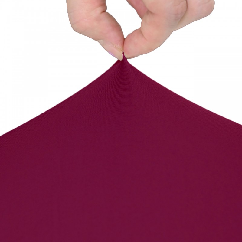 30 x 30 Inch Lowboy Cocktail Round Stretch Spandex Table Cover Burgundy 