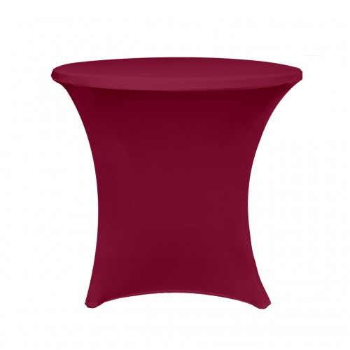 30 x 30 Inch Lowboy Cocktail Round Stretch Spandex Table Cover Burgundy