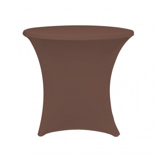 30 x 30 Inch Lowboy Cocktail Round Stretch Spandex Table Cover Chocolate