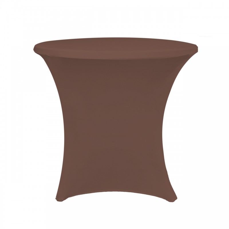 30 x 30 Inch Lowboy Cocktail Round Stretch Spandex Table Cover Chocolate