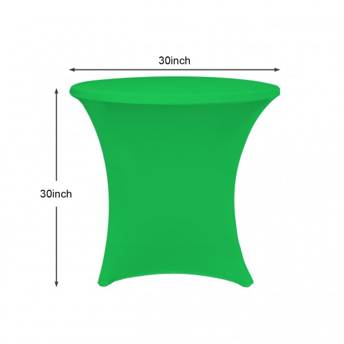 30 x 30 Inch Lowboy Cocktail Round Stretch Spandex Table Cover Emerald