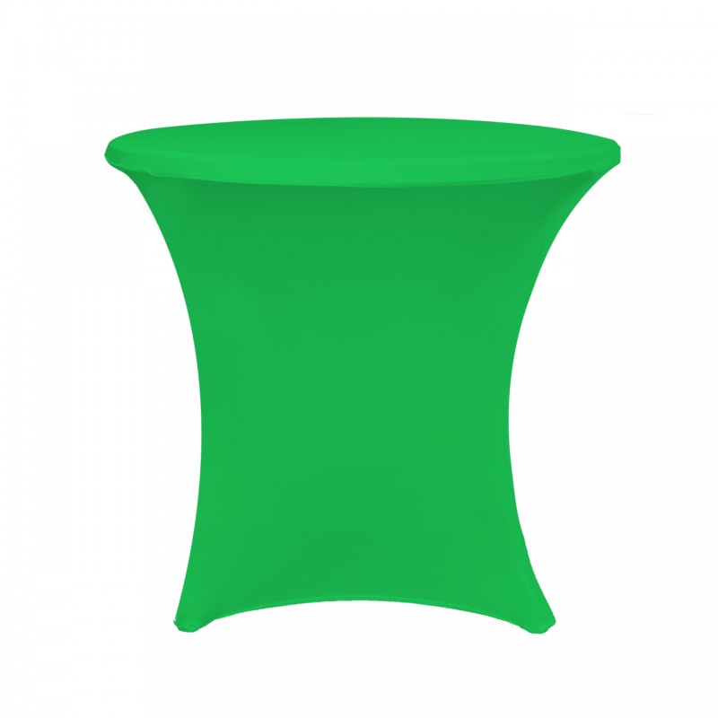 30 x 30 Inch Lowboy Cocktail Round Stretch Spandex Table Cover Emerald 